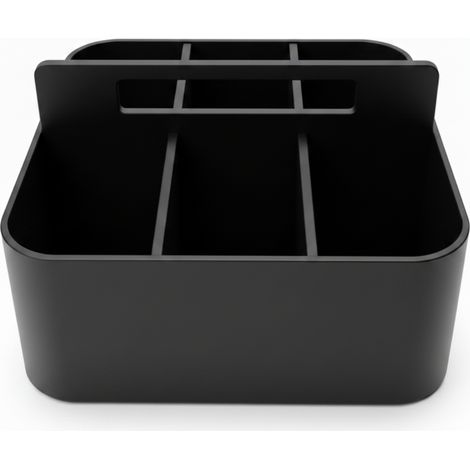 Boîte de rangement compartimentée, noire, portable (1/3)
