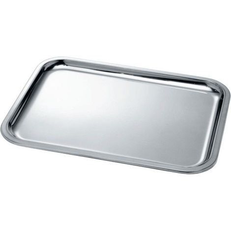 Trade Shop - Bandeja De Servicio Rectangular Acero Inoxidable 39x29cm Hotelleria -