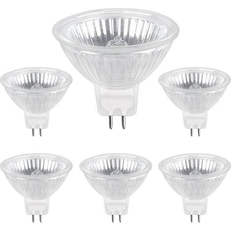 Ampoule Halogene GU5.3 50W 220V, 680lm Blanc Chaud 2700K Dimmable, Ampoule Spot Halogène MR16, pack de 6 (1/4)