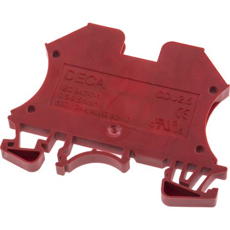 Bloc de jonction RS PRO, 2.5mm², A visser, Rouge ( Prix pour 1 ) (1/2)