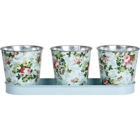 Jardinière 3 pots Roses (1/7)