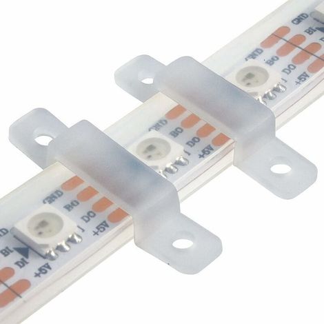 BR-Vie LED-Lichtstreifen-Clips, Befestigungsklammern, LED-Streifen-Clips, 10 mm breit, wasserdicht, 100 Stück (1/4)