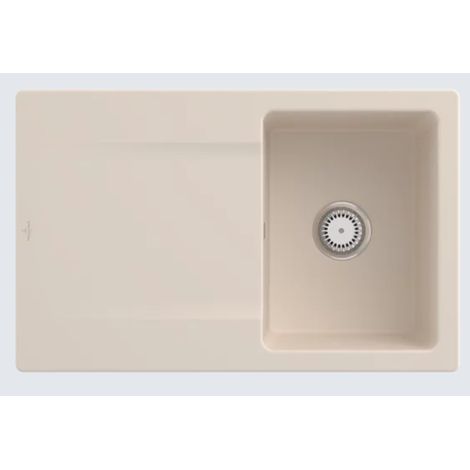 VB Einbauspüle Siluet 45 333401 800x510mm Rechteck Ivory CeramicPlus (1/3)