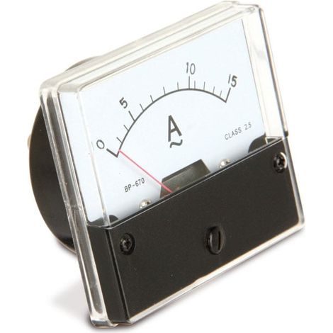 Amperemeter blanko 0-15 A AC Einbau (1/4)