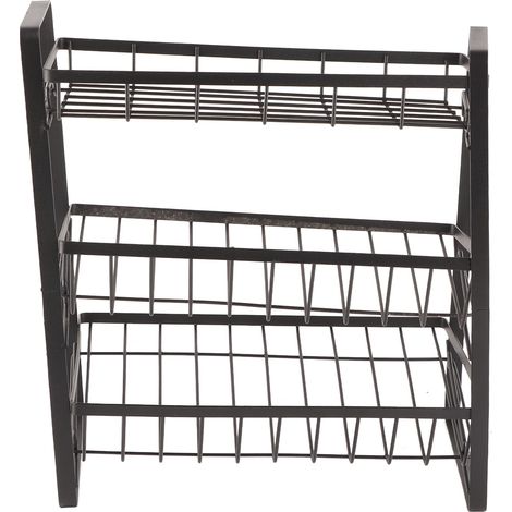 Étagère à épices à 3 niveaux avec angle biseauté à 45 degrés, idéale pour la cuisine et la salle de bain. (1/5)