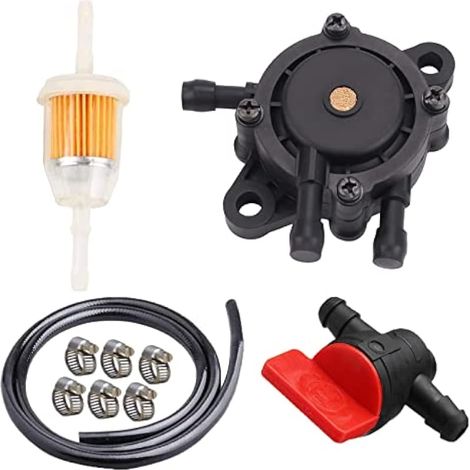 Pompe à carburant + conduite à carburant + filtre à carburant pour Kohler 17HP-25 HP Kawasaki 49040-7001 Honda 16700-Z0J-003 Yamaha petit moteur tondeuse tracteur (1/5)