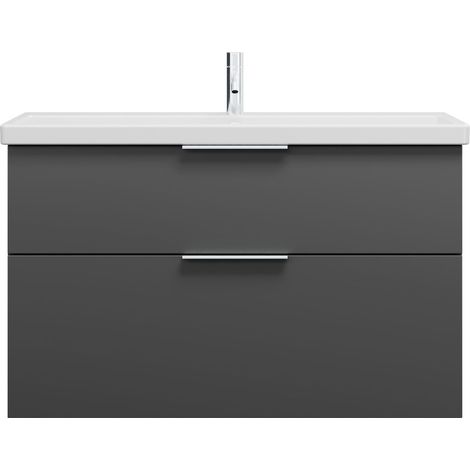 burgbad Eqio lavabo en céramique avec meuble sous-lavabo, largeur