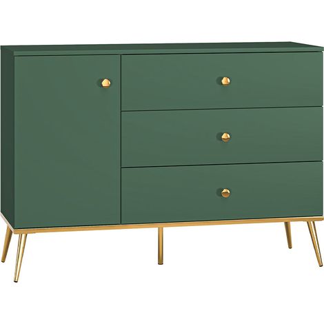 Buffet 1 porte 3 tiroirs Thalia Vert (1/5)