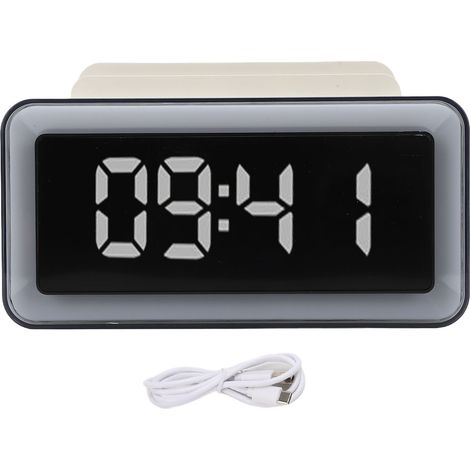 Réveil Sans Fil Chargeur Induction Haut-parleur Bluetooth Machine Bruit Blanc Veilleuse LED Affichage LCD pour Chambre (1/5)