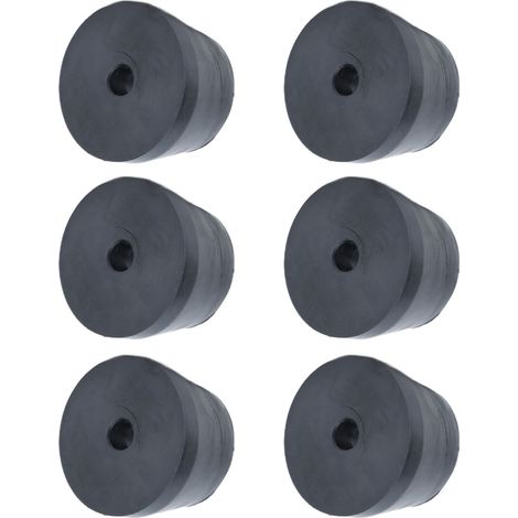 Lot de 6 patins en caoutchouc anti-vibrations pour compresseur d'air et petites pompes. Accessoires inclus. (1/5)