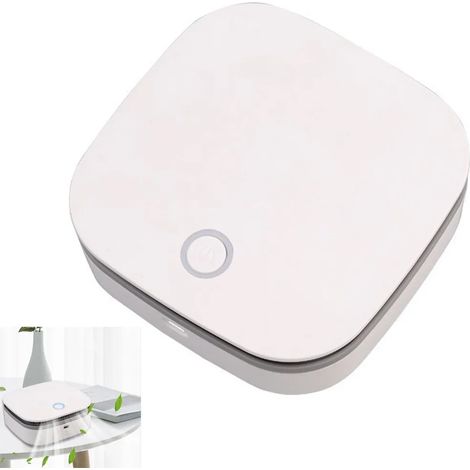 Ozon- und Negativionen-Luftreiniger, tragbarer Luftsterilisator, beseitigt effektiv Gerüche, Formaldehyd und Tiergerüche, kabelloses Design, zwei Modi.