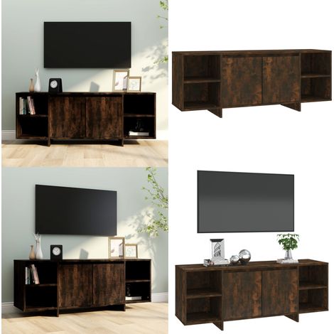 TV-Schrank Räuchereiche 130x35x50 cm Holzwerkstoff - TV-Schrank - Lowboard - Holzmöbel - Fernsehtisch - Entertainmentcenter - Home & Living (1/5)