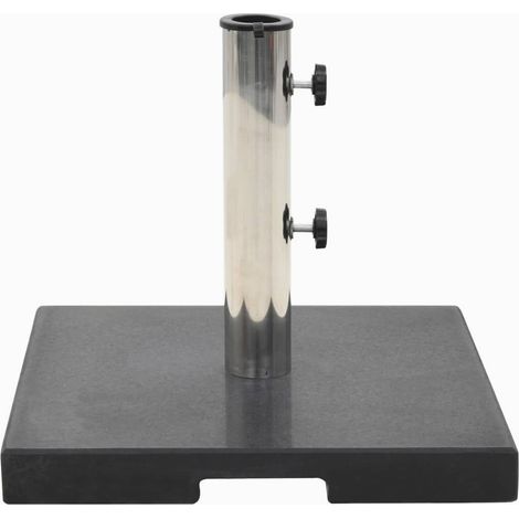 Socle de parasol, Support parasol Robuste de Qualité, Granite 20 kg Carré Noir OIB2851E (1/5)