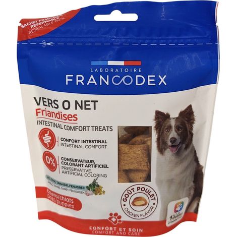 Vers o net Friandises Confort Intestinal 75 g pour chiens et chiots. - Francodex (1/2)