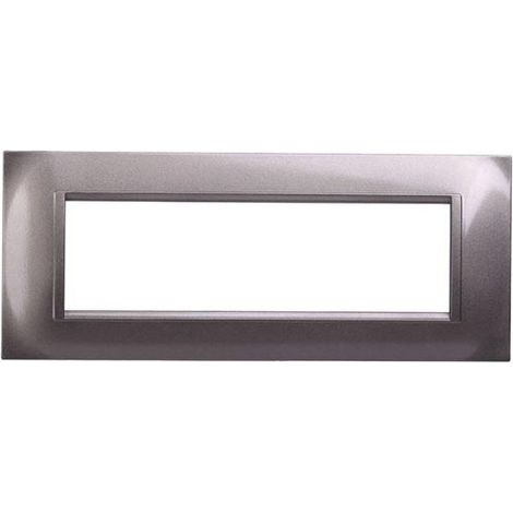 Plaque compatibles Bticino Livinglight 7 modules plastique carré couleur titane