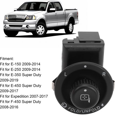 Interrupteur Rétroviseur Électrique 7L1Z17B676AA avec Repliage pour Ford E‑150 E‑250 E‑350 E‑450 F‑450 (1/5)
