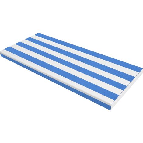 Coussin de banc d'extérieur, matériau imperméable, confort haute densité, Bleu (1/2)