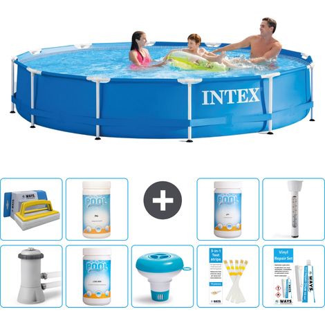 Intex Piscine Tubulaire Ronde - 366x76 cm - 10-pièces  S43233 (1/5)