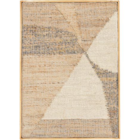 Tableau Tapis en Jute "Patricia" 70x100cm Beige (1/5)