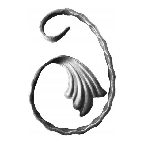 Gehämmertes Spiralelement, geschmiedete Elemente 10.240 12X6 H150XL100