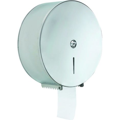 Dispensador De Rollo De Papel Higiénico Máx. 26 Cm Con Cierre De Seguridad Cromo Pulido Acero Inoxidable