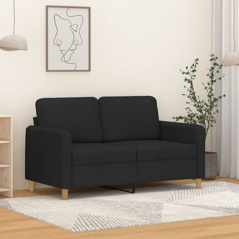 Canapé-Sofa à 2 places Noir 120 cm Tissu 598788 (1/5)