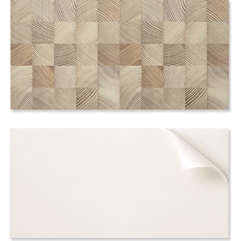 Suelo vin铆lico autoadhesivo con gr谩ficos para cocina, 100x50 cm, dise帽o de tablones de madera.