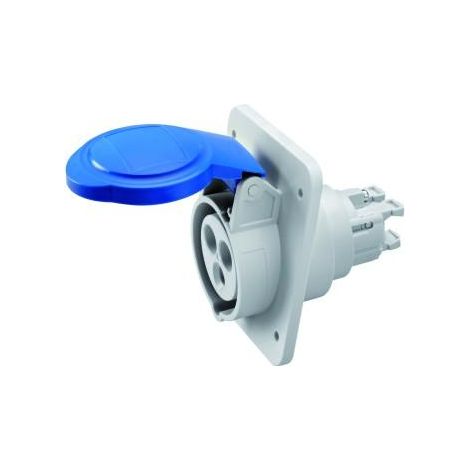 SOCLE PRISE 10°HP IP44 2P+T 32A 230V 6H GEWISS GW62216FH