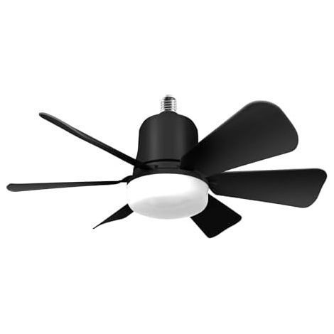himmel Deckenventilator mit Licht, 30 W Deckenlampe mit E27-Fassung, dimmbare LED – Weiß 30 W (Schlafzimmer/Wohnzimmer, 3 Geschwindigkeiten, 6 Flügel) (1/5)