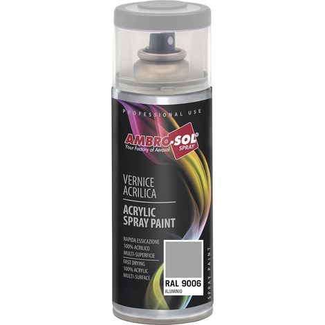 AMBRO-SOL PINTURA ACRILICA 9006 ALUMINIO (SPRAY 400 ML.