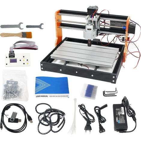 Fresadora CNC, módulo de grabado láser, diseño compacto, con control fuera de línea, con láser de 7W. (1/2)