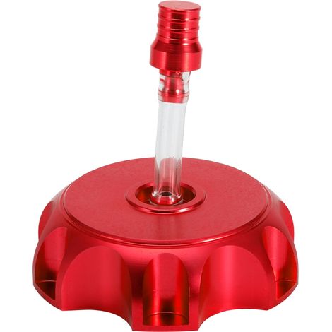 GARRYFIZH Bouchon de réservoir d'essence en aluminium CNC pour moto avec évent (rouge) (1/5)