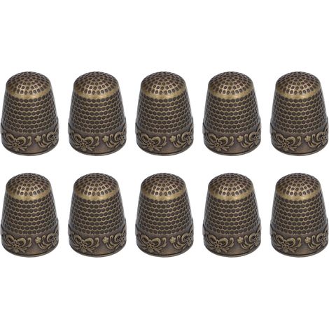 Set mit 10 Fingerhüten, Fingerschutz, verbesserte Effizienz, sicherer Nähgriff, Fingerkuppenschutz für den Heimgebrauch (1/5)