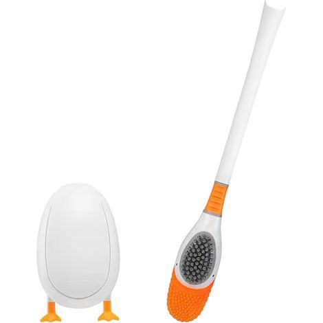 Porte-brosse WC, nettoyage en profondeur, flexible, esthétique et pratique, outil de nettoyage de salle de bain, brosse (1/5)