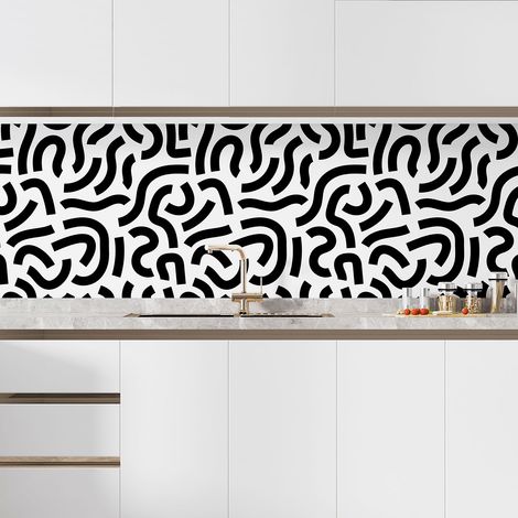 Crédence adhésive cuisine - Motif Graphique - 60x60 cm - Adhésif MAT (1/5)