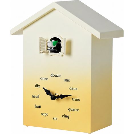 Horloge murale coucou style nordique T62 Jaune avec oiseau animé et sonnerie horaire t62 jaune 1 kg – Livraison gratuite