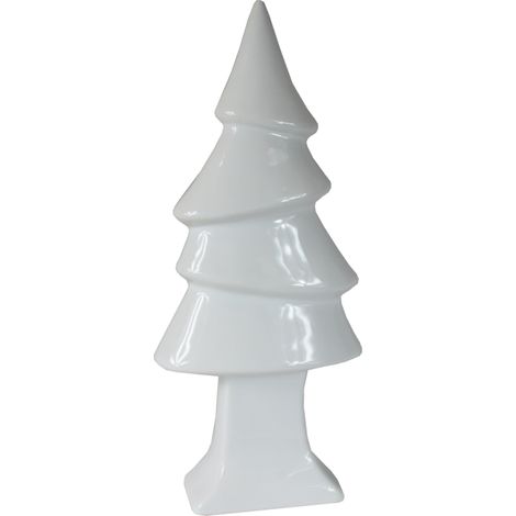 Decorazione natalizia in ceramica per albero di Natale, bianca (1/2)