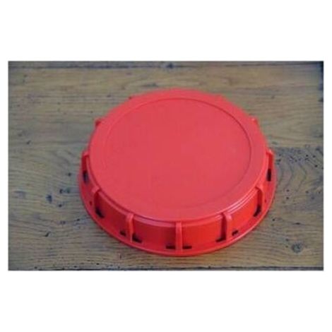 Solider 15 cm Deckel für 1000 Liter Tank, rote Farbe. (1/5)