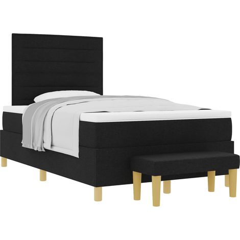 Maison Exclusive - Letto a molle con testiera Nero 190 x 120 cm Tessuto (1/5)
