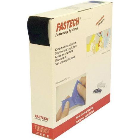 FASTECH® B50-SK-L-999925 Klettband zum Aufkleben Hotmelt Flauschteil (L x B) 25000 mm x 50 mm Schwar (1/3)