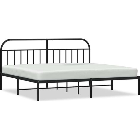 Maison Exclusive - Bettgestell mit Kopfteil Metall Schwarz 200x20
