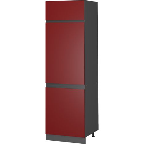 Kühlumbauschrank R-Line, Rot, 60 cm J-Shape, Vicco