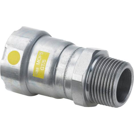 Viega Megapress G-Reducción, DN 15, R 1/2 Acero sin alear, recubrimiento de zinc-níquel Modelo 4611, 738730