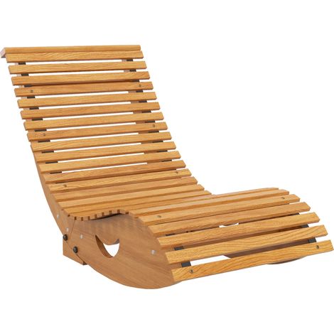Chaise à bascule de jardin BLAKE bois (1/5)