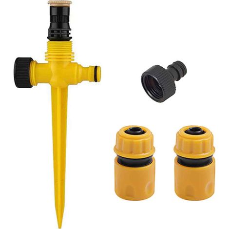 Lot de 3 arroseurs de jardin à 360 degrés, arroseur rotatif, arrosage automatique, pulvérisateur d\'irrigation réglable pour (1/5)
