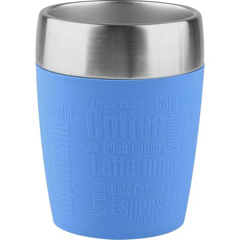 Emsa 514515 Travel Cup Bicchiere Termico, Acciaio Inossidabile, Blu (1/5)