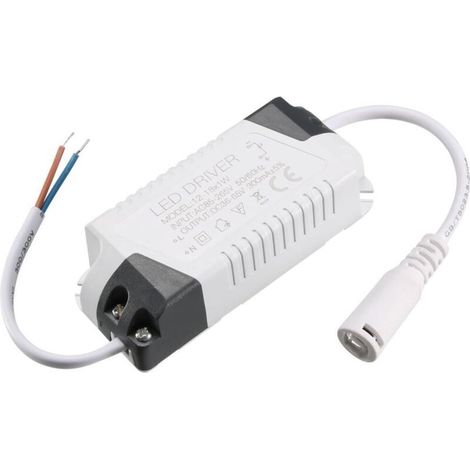 Driver LED 12-18 W à courant constant 300 mA haute puissance, entrée AC 85-265 V, sortie DC 36-65 V, connecteur externe, alimentation pour plafonnier LED, transformateur redresseur. (1/5)