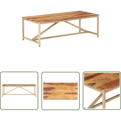 Table basse de salon, Table Café, 120x60x40 cm Bois solide OIB4386E (1/5)