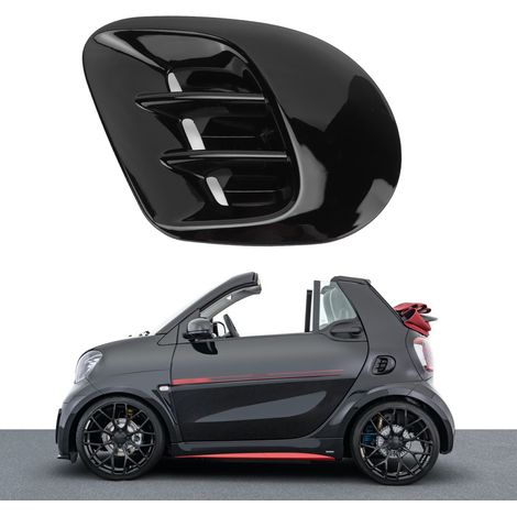 Modification pour Smart Fortwo 453 (2015-2021) : Garniture d'aile arrière, prise d'air, cadre noir brillant (1/5)