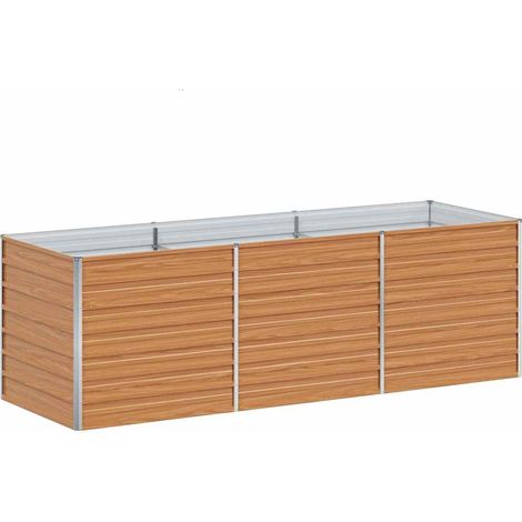 Maison Exclusive - Hochbeet Hellbraun 240 x 80 x 77 cm Verzinkter